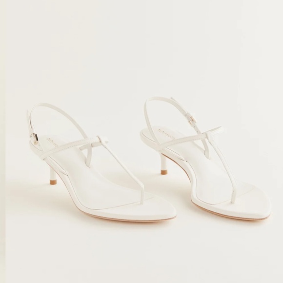 Reformation Delphine Heeled Sandal Ivory - Size 7 - Picture 3 of 3